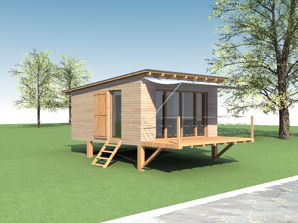 maison en bois en kit module